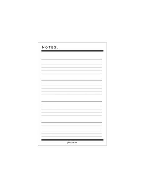 4 x 6 Notepad | Notes – Fancy Plans Co