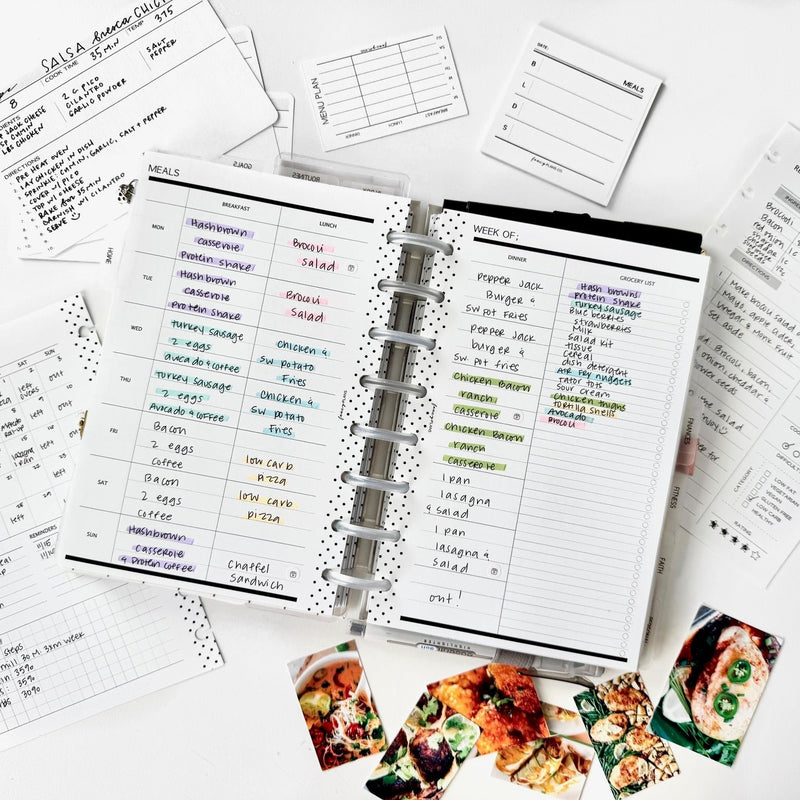 Monthly Meal Planner Inserts | Digital Download