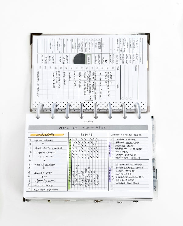 Schedule | Checklist | Notes BLANK HORIZONTAL | Digital Download