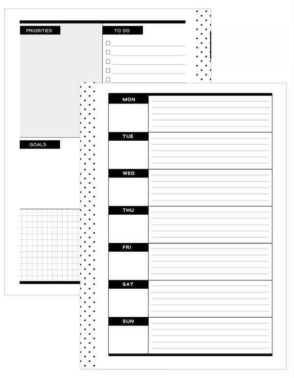 2025 Planner Stationery Box - Horizontal Dashboard Layout