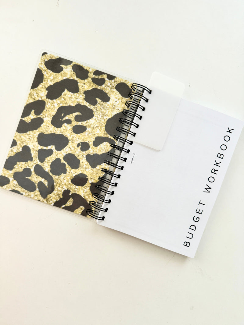 Budget Workbook Coiled Planner | Money Mindset Cheetah Print