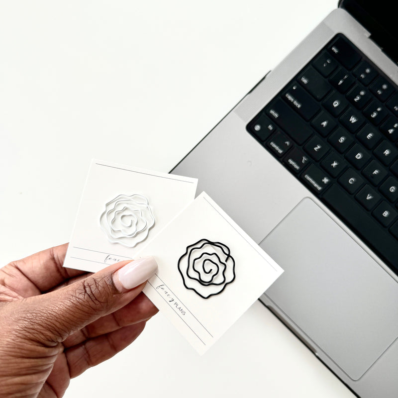 Rose Flower Paper Clips