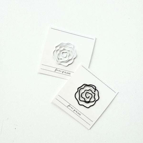 Rose Flower Paper Clips