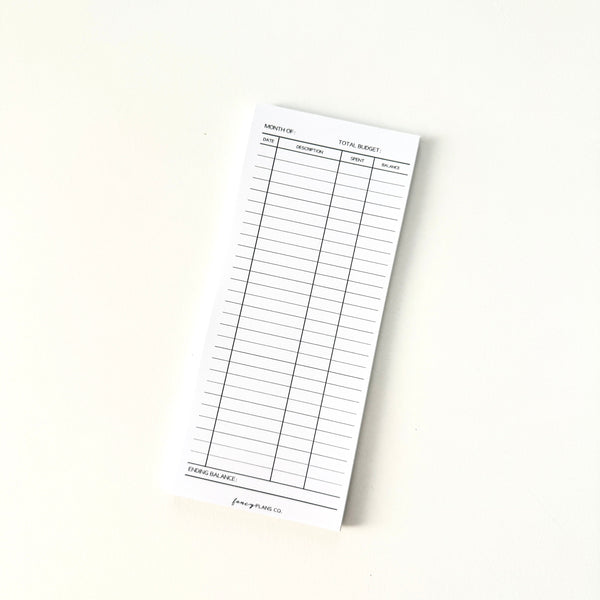 2 X 6  Notepad | Cash Envelope Tracker