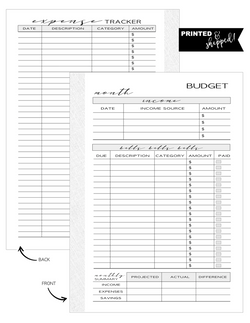 Budget and Expense | Digital Download