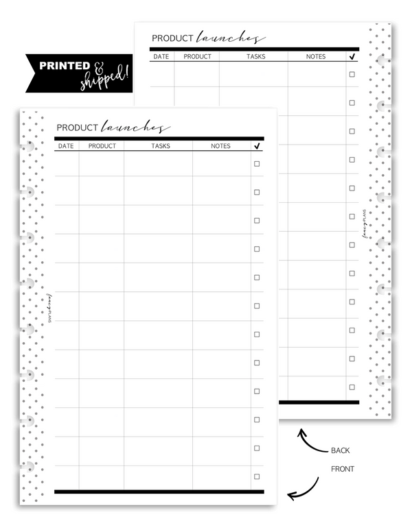 Product Launch Fill Paper