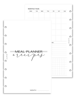 Monthly Meal Planner Inserts | ONE MONTH