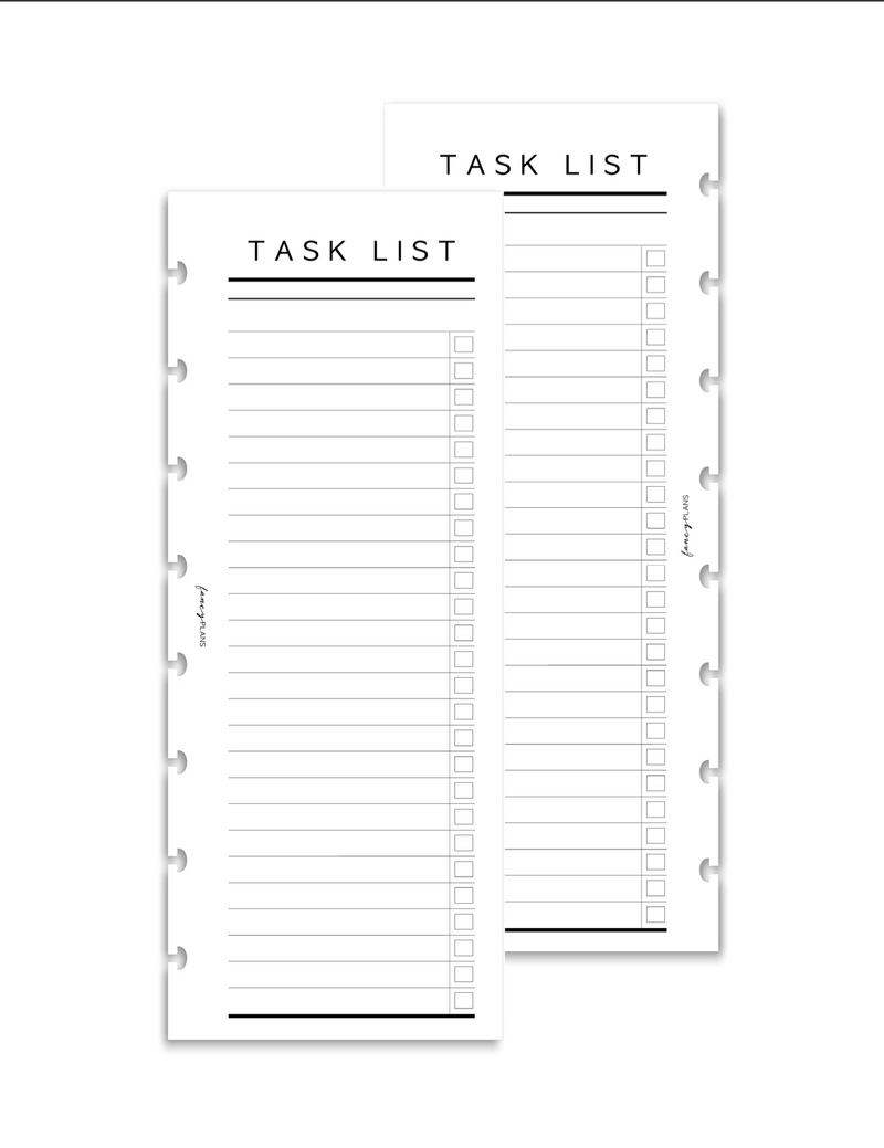 Tasks List Tracker HALF SHEET | Digital Download