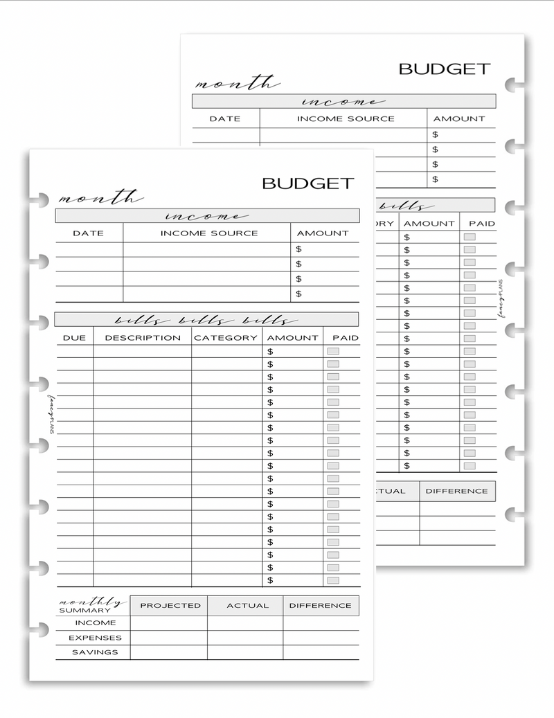 Budget and Expense | Digital Download