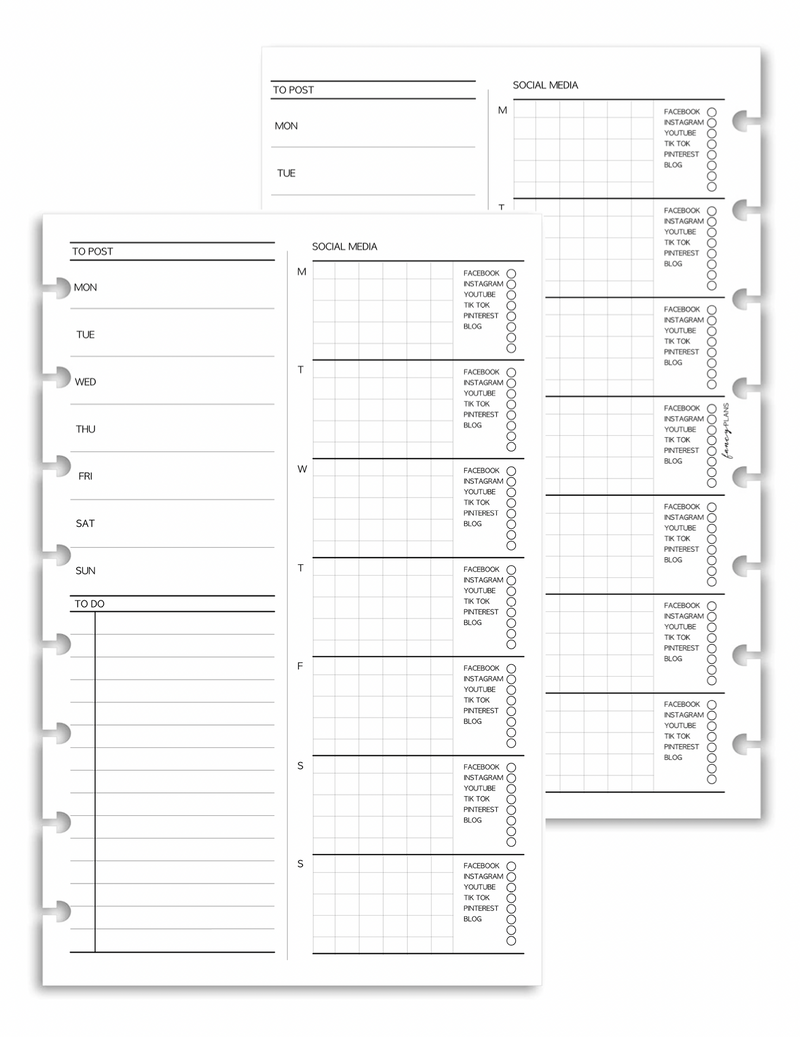 Social Media Post Planner | Digital Download