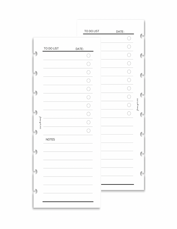 To Do List Notes | Half Sheet