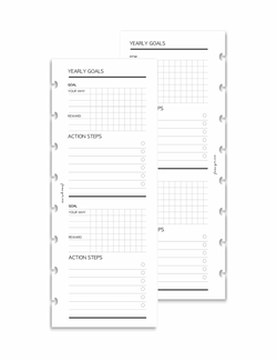 Yearly Goals and Action Plan | Half Sheet