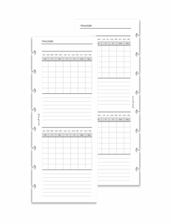 Monthly Multi Tracker - Grey | Half Sheet