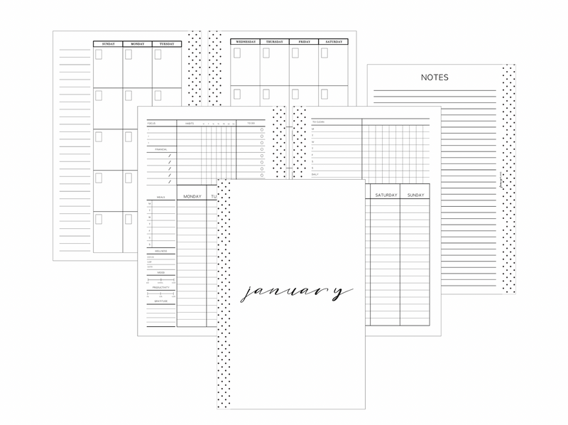 2025 Planner Bundle - Yearly \ Monthly \ Weekly \ Daily All In One Layout