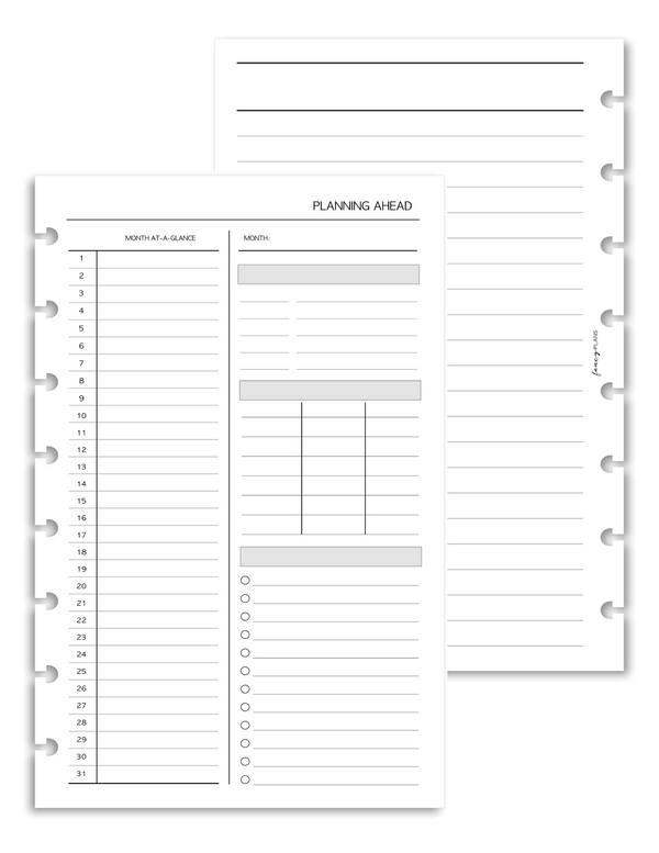 Planning Ahead | Blank Headers