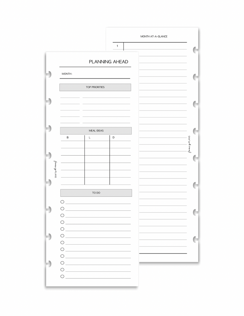 Planning Ahead | Half Sheet | Digital Download