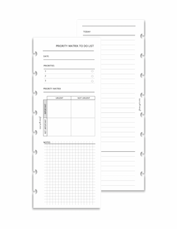 Priority Matrix To Do List | Half Sheet