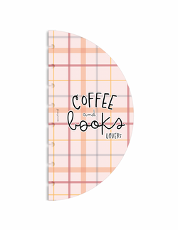 Book Lovers - Orange and Red Stripped Pink Background | Semi-Circle Dashboard