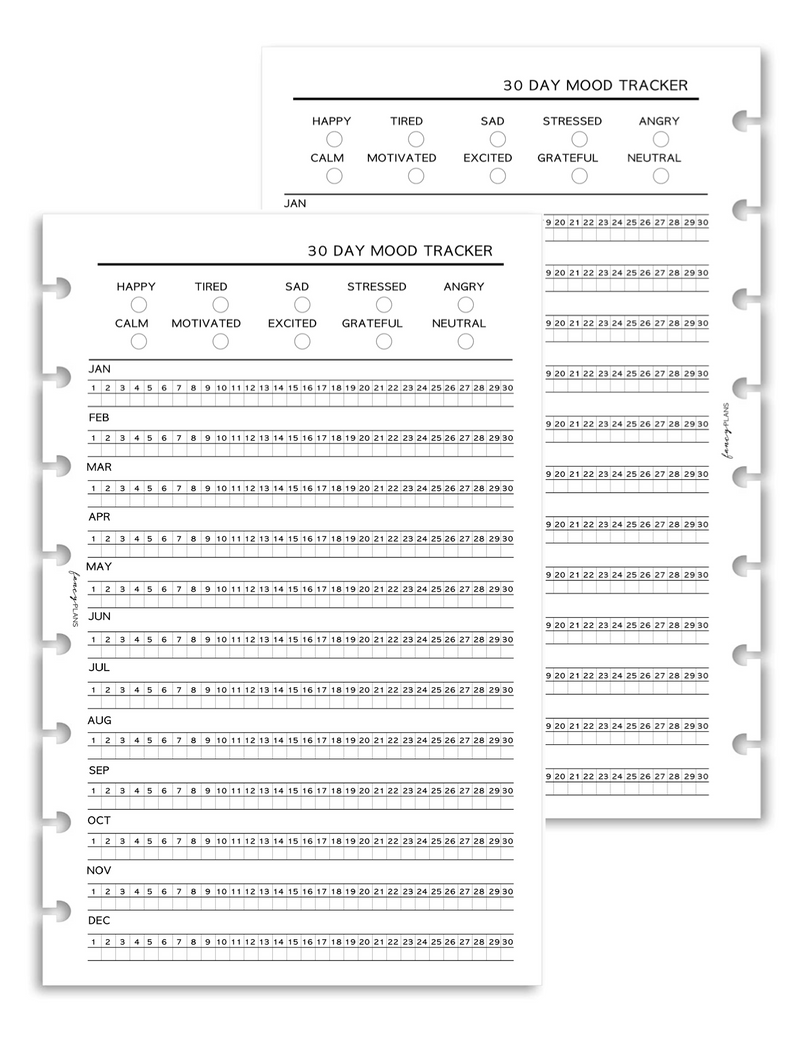30 Day Mood Tracker