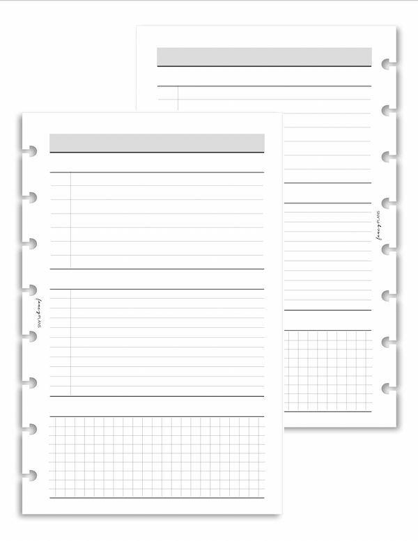 Schedule | Checklist | Notes BLANK