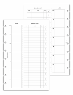 Categorized Meal Planner and Grocery List