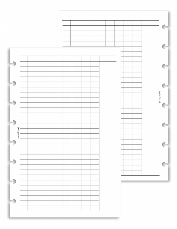 Blank Quick Reference