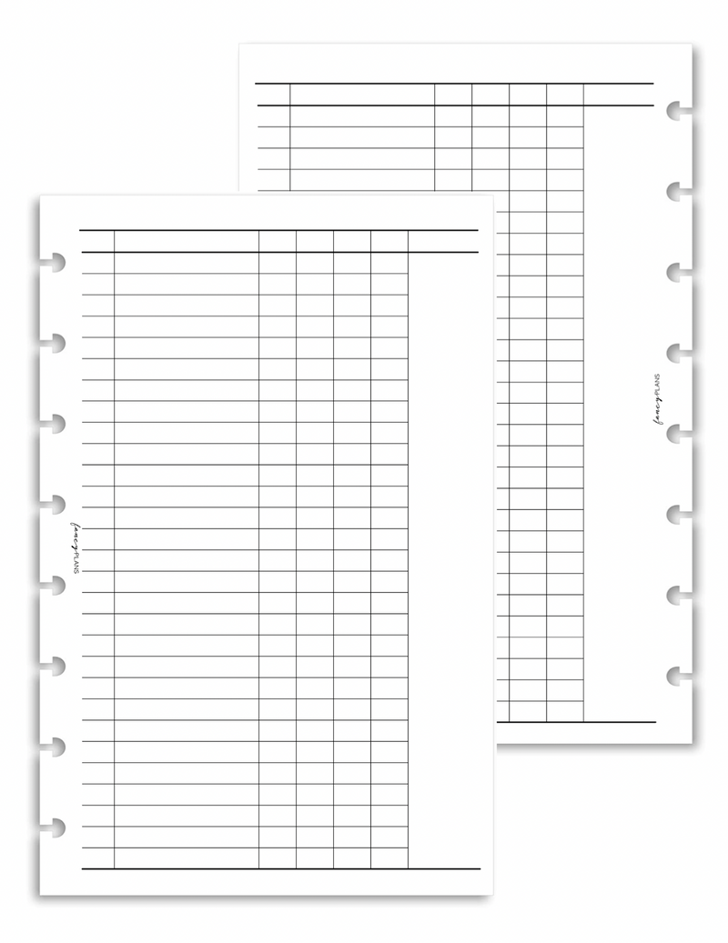 Blank Quick Reference