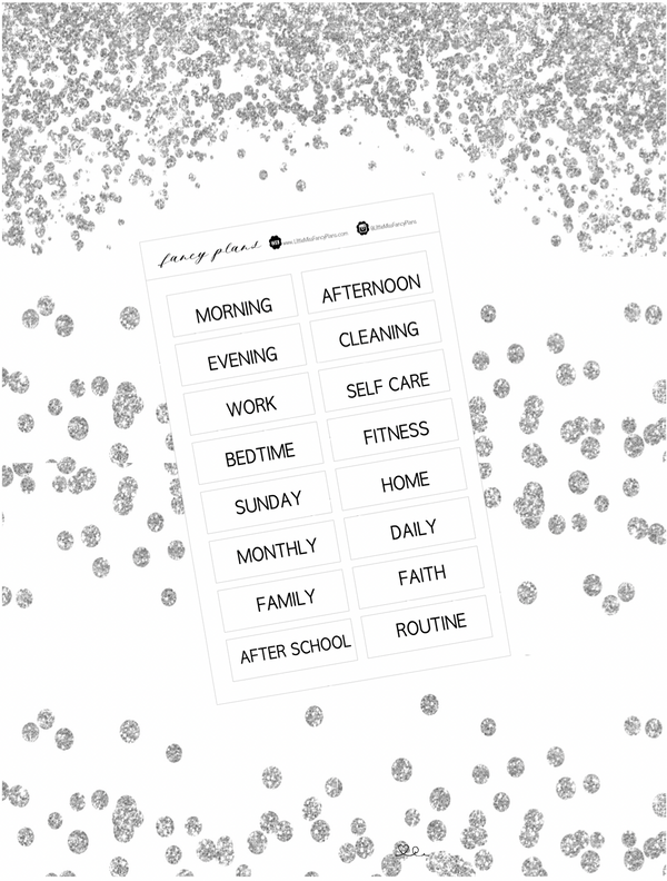 Wording ROUTINE Labels