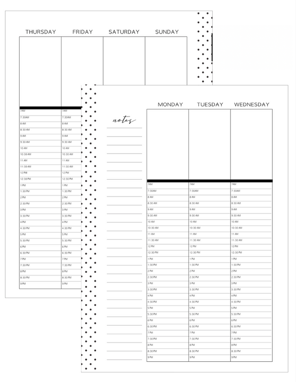 2025 Planner Stationery Box - Vertical Hourly Layout