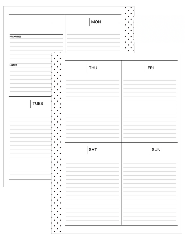 2025 Planner Stationery Box - Vertical Week on 2 Layout