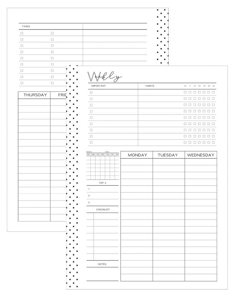 2025 Planner Stationery Box - Weekly All In One Layout