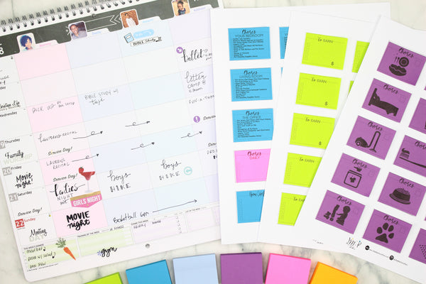 Chore Template For Printing Post-it Sticky Notes – Fancy Plans Co