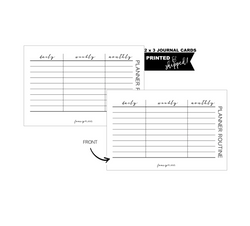 2 X 3 Planner Routine Tracker Journal Task Cards