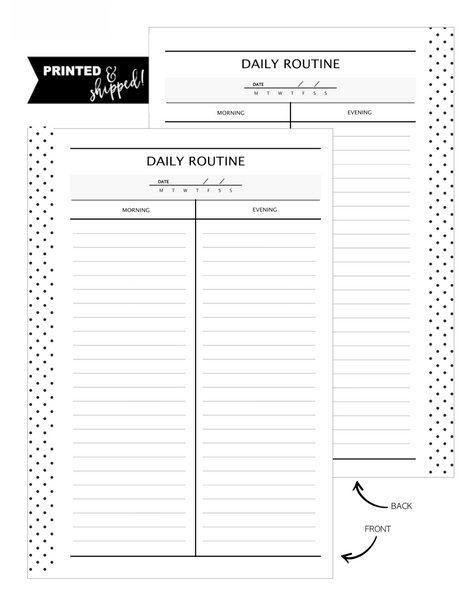 Daily Routine Fill Paper – Fancy Plans Co