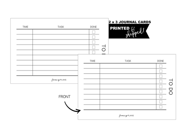 2 X 3 To Do Journal Task Cards