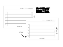 2 X 3 Goals Tracker Journal Task Cards